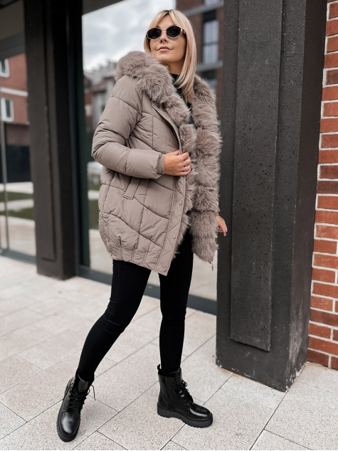 VESTE JORUND BEIGE FONCÉ