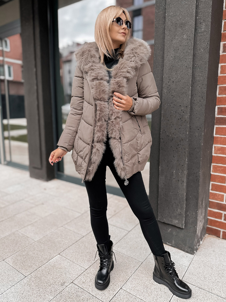 VESTE JORUND BEIGE FONCÉ