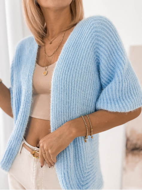 CARDIGAN AUBERGINE BLUE