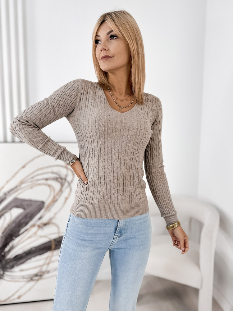 SWEATER CIMERIA DARK BEIGE
