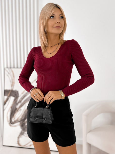 PULLOVER PERLA BORDEAUX