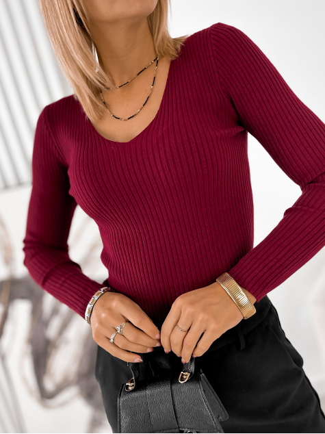 SWEATER PERLA BURGUNDY