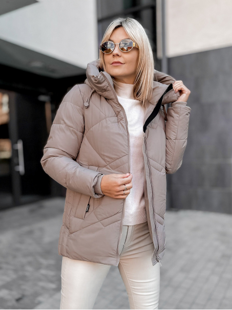 VESTE TARIEL BEIGE FONCÉ