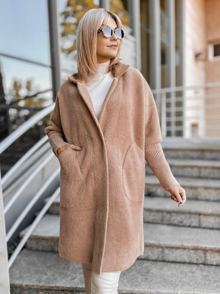 MANTEL ALPAKA REIL KARAMELLFARBENER