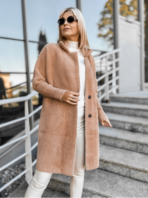 MANTEL ALPAKA REIL KARAMELLFARBENER