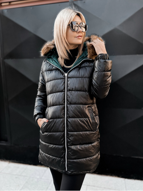 JACKET TWO-SIDED GREEN SUELIABLACK
