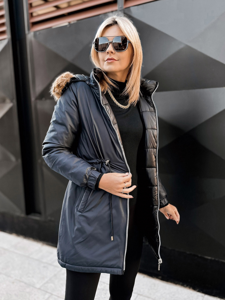 VESTE REVERSIBLE SUELIA BLEU MARINE - NOIR