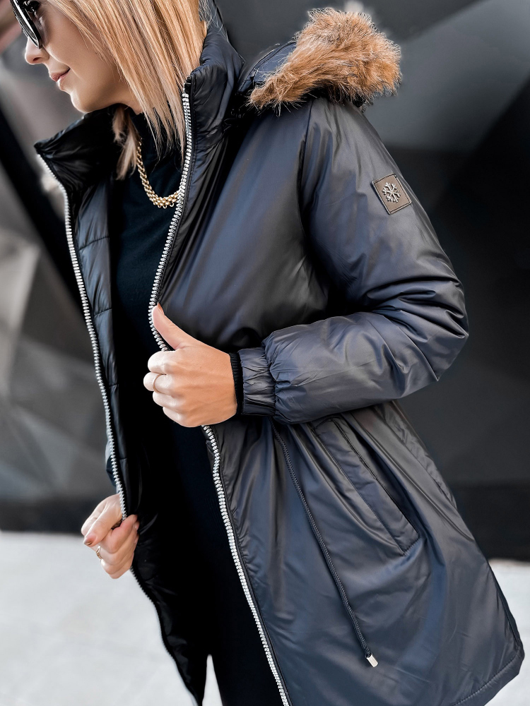 JACKET TWO-SIDED SUELIA NAVY BLUEBLACK