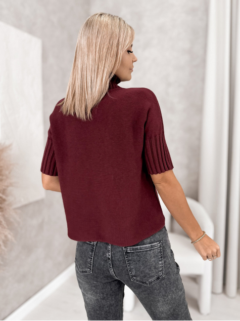 SWEATER RAFFE BORDEAUX