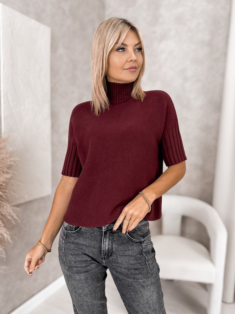 PULLOVER RAFFE BORDEAUX