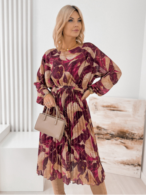 DRESS ISOLDE BURGUNDY