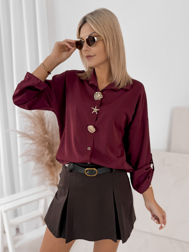 CHEMISE WILKINS BORDEAUX