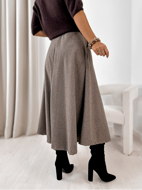 SKIRT TOVE DARK BEIGE