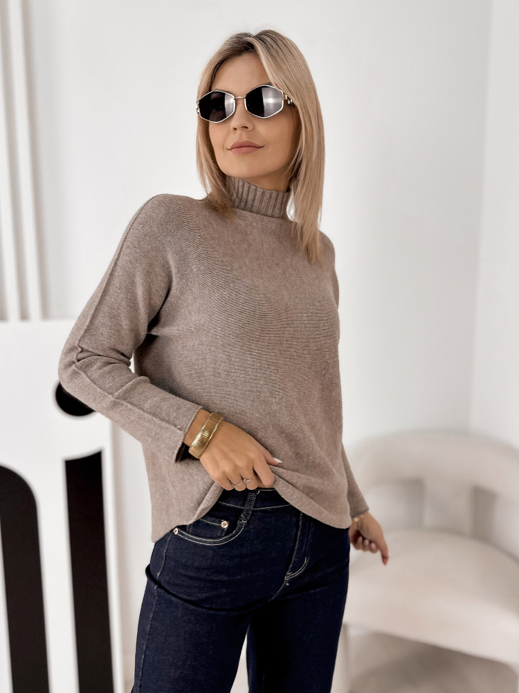 SWEATER HALDIR BEIGE FONCÉ