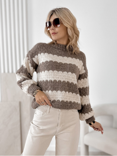 PULLOVER FOYLE DUNKELBEIGER