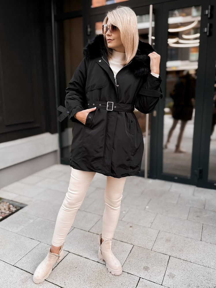 JACKET WITH ETTIE UNDERLINING BLACK