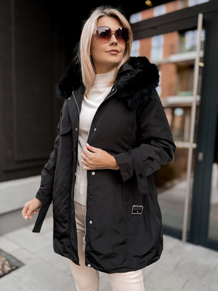 JACKET WITH ETTIE UNDERLINING BLACK