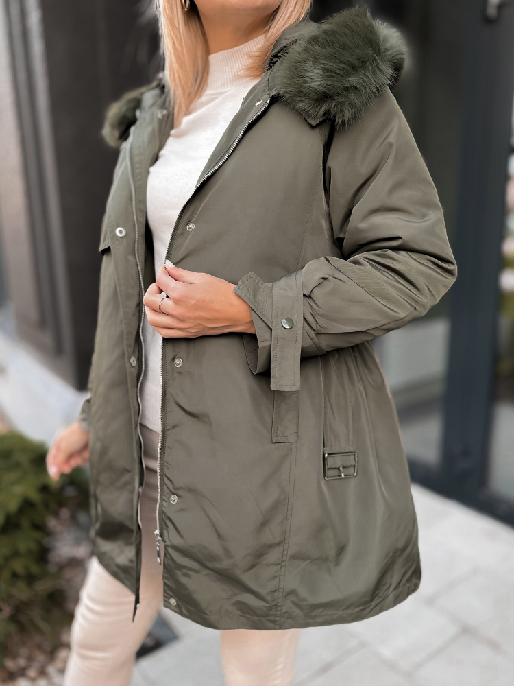JACKE MIT ETTIE-FUTTER KHAKI