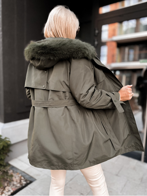 VESTE AVEC DOUBLURE EN ETTIE KAKI