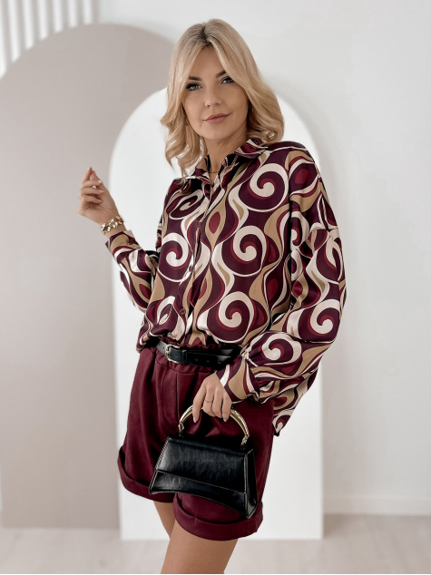 SHIRT HORACE BURGUNDY