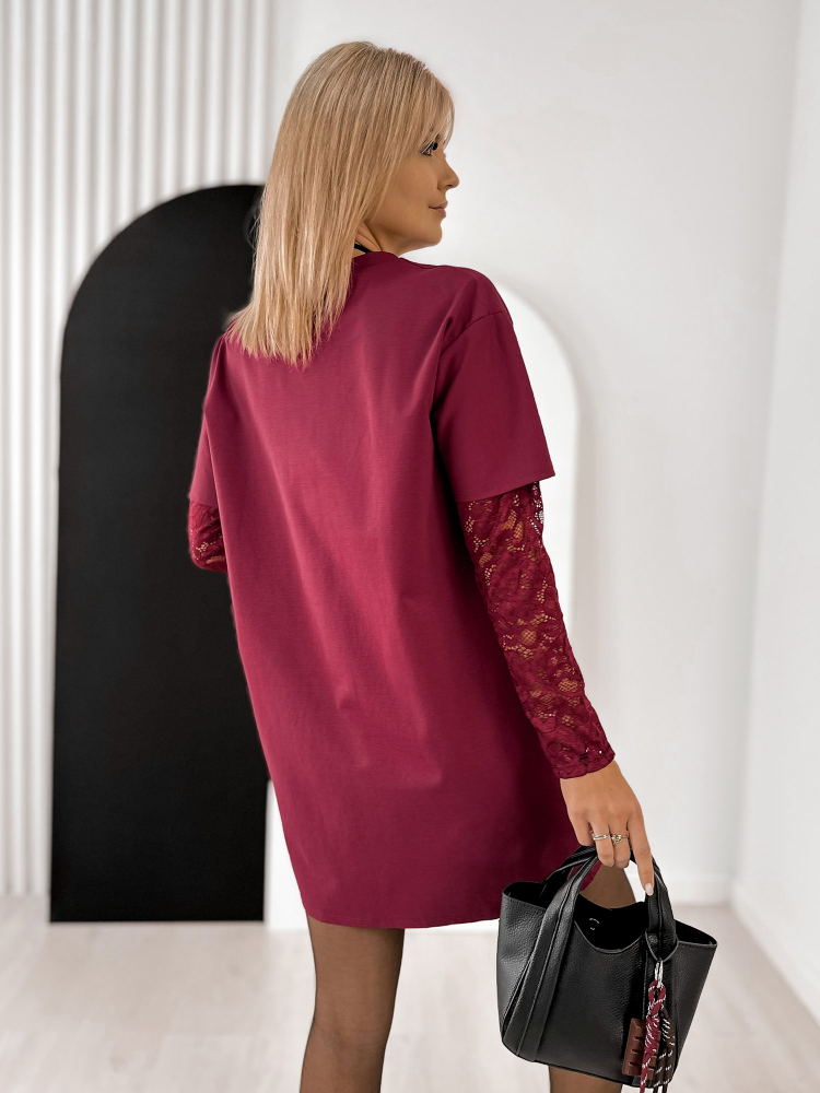 DRESS HERRICK BURGUNDY