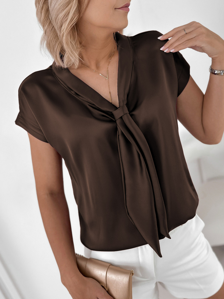 BLOUSE ROXANA DARK BROWN