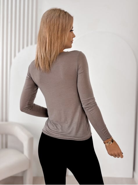BLOUSE TONALE BEIGE FONCÉ