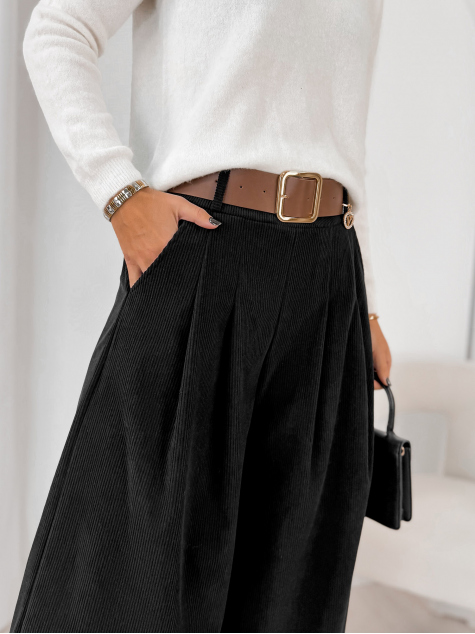 PANTALONI CORDUROY RODNEY NEGRU
