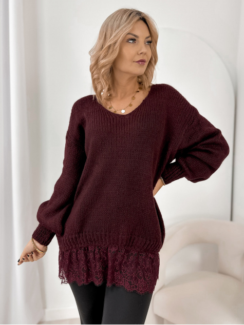 PULOVER SUCRE BORDEAUX
