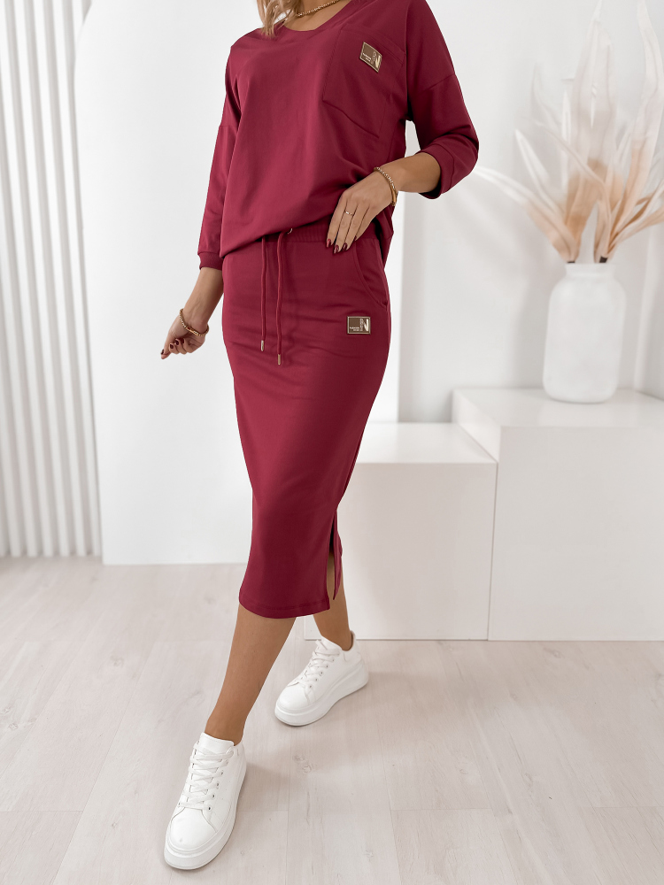 SET RACHEL BURGUNDY