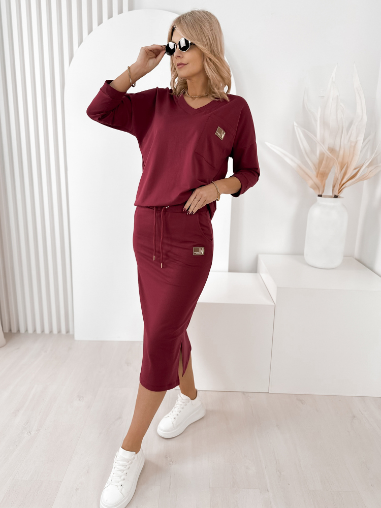 SET RACHEL BURGUNDY