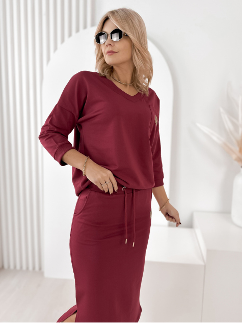 SET RACHEL BURGUNDY
