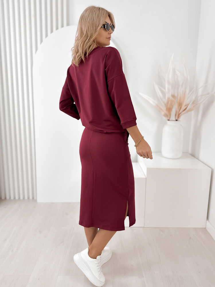 SET RACHEL BURGUNDY
