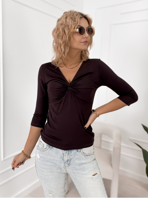 BLUSE ORINOCO DUNKELBRAUN