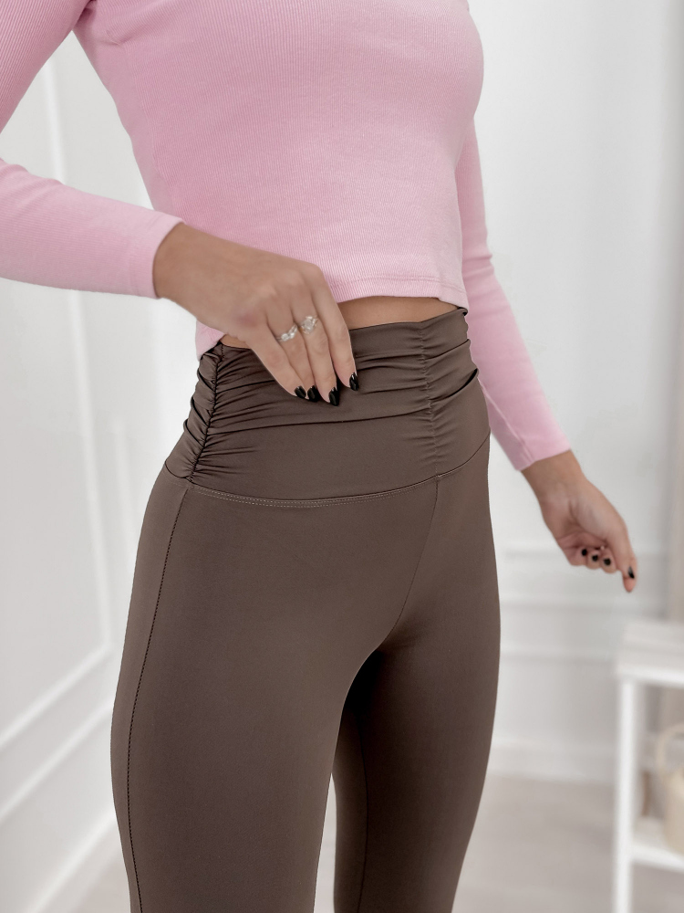 LEGGINGS KHALO DARK BROWN