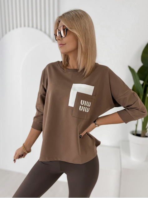 BLUSE RENLEY BRAUNE
