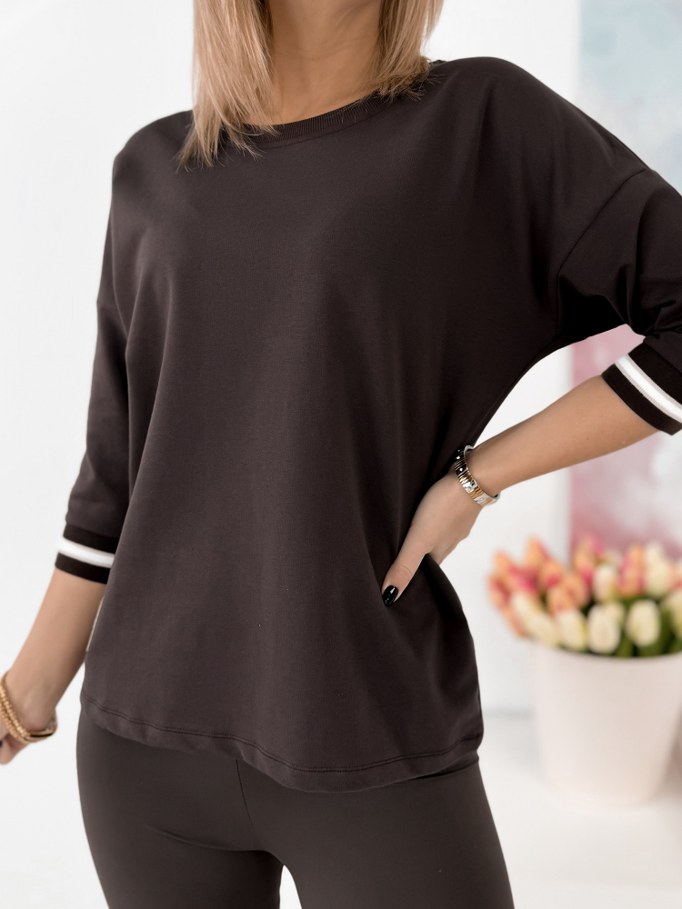BLOUSE ARISTO BRUN FONCÉ
