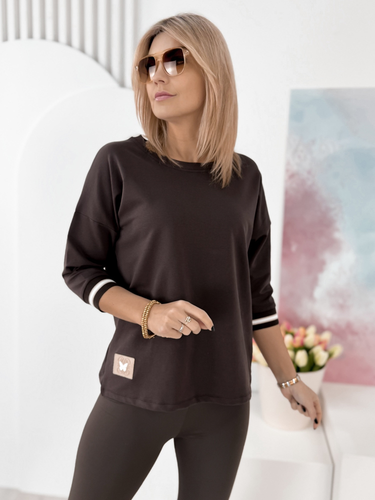 BLOUSE ARISTO BRUN FONCÉ