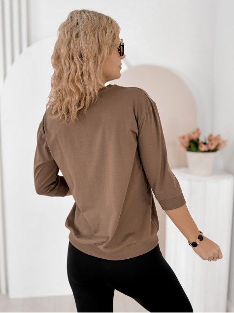BLUSE SOLENA BRAUNE