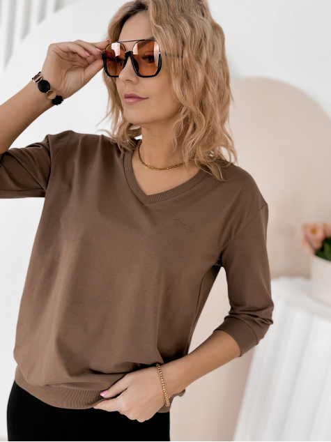 BLUSE SOLENA BRAUNE
