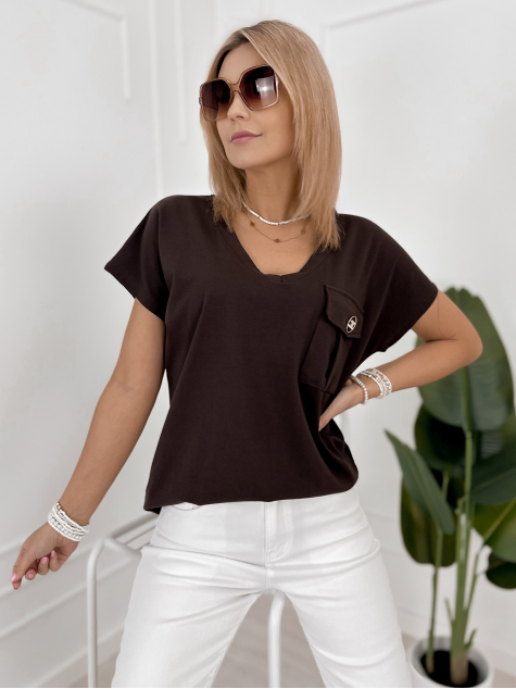 BLOUSE SAENZA DARK BROWN