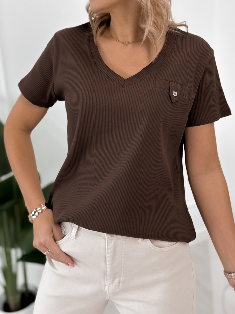 BLOUSE IMANI BRUN FONCÉ