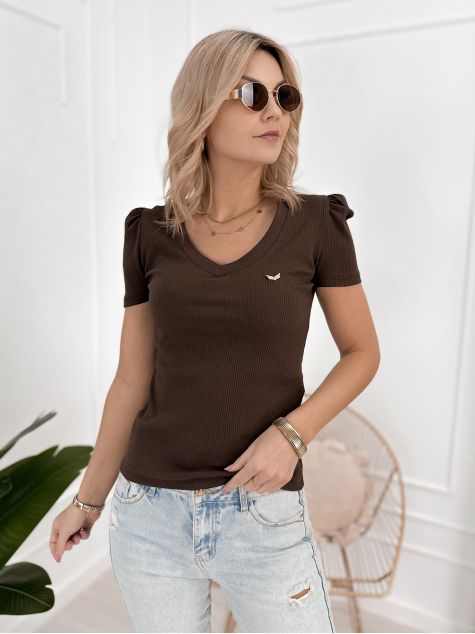 BLOUSE LOISEL DARK BROWN