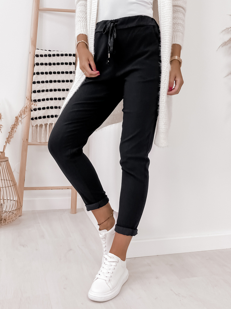 PANTALONI BOLT NEGRU