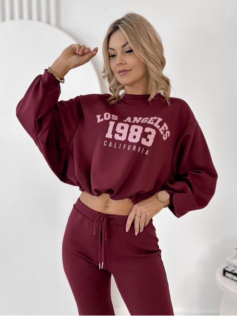 KOMPLEKTAS SUKNELĖ LAUREL BORDO SPALVOS
