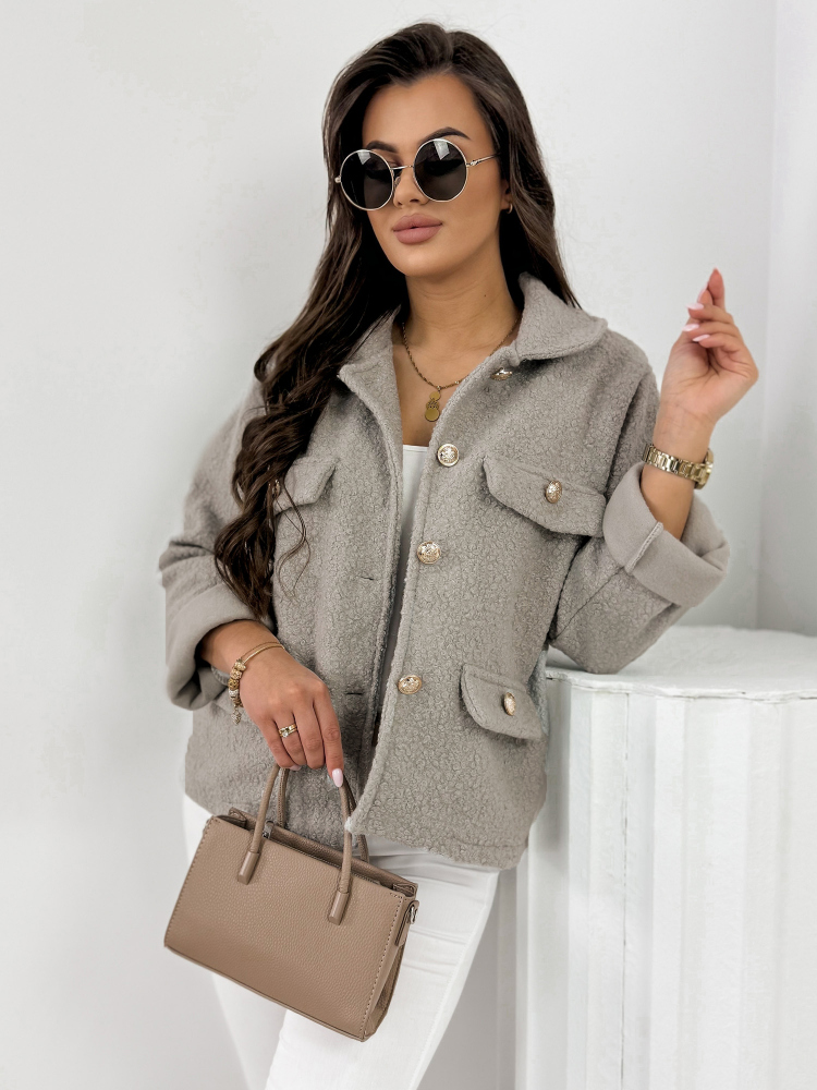 ЯКЕ BOUCLE XAVIA ТЪМНО БЕЖОВA