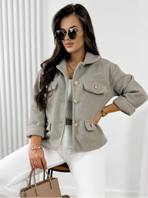 JACKE BOUCLE XAVIA DUNKELBEIGE