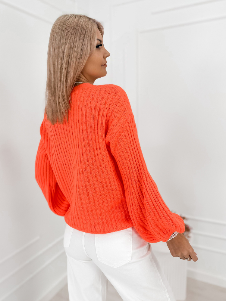 STRICKJACKE NASHVILLE ORANGEFARBENER