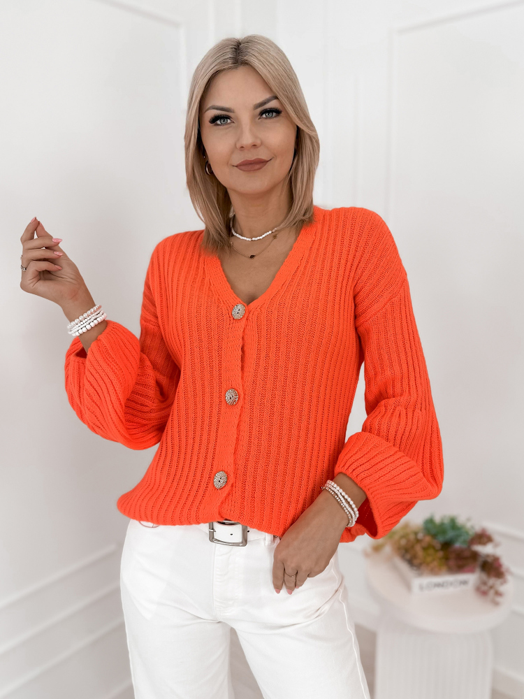 STRICKJACKE NASHVILLE ORANGEFARBENER