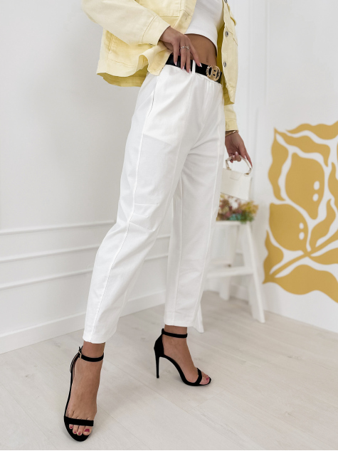 PANTALONI KENZIE ECRU